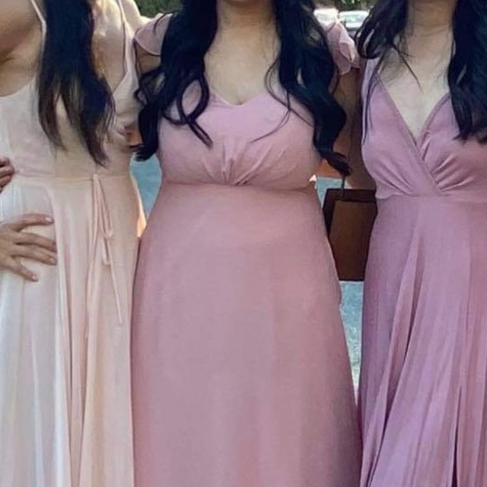 Birdy Grey Kae Bridesmaids Dress in Rose Quartz - Picture 5 of 6